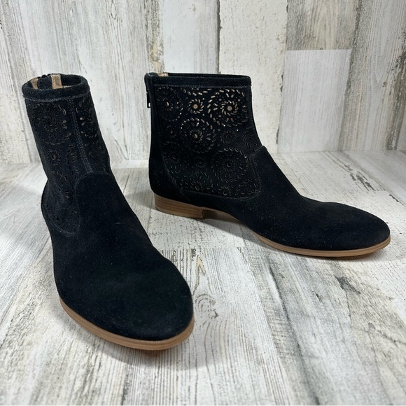 JACK ROGERS Ronnie Women's Suede Almond Toe Cut Out Ankle Booties #760 - Picture 5 of 14